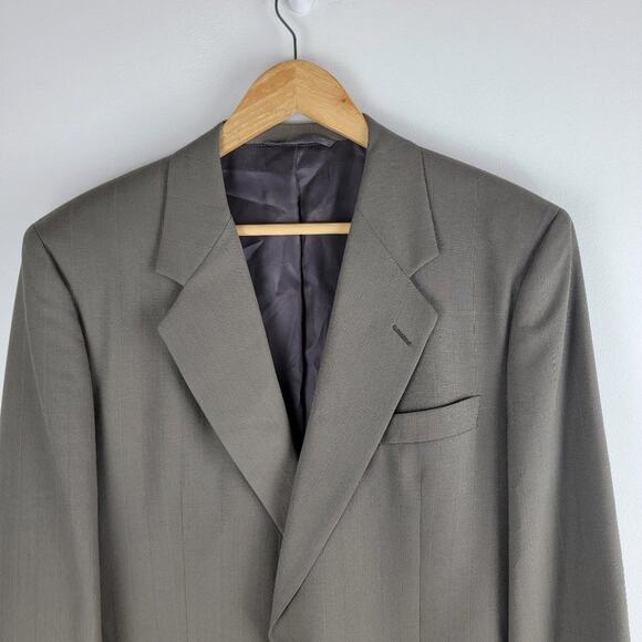 Hickey Freeman Boardroom Blazer Union Made Wool Lined Gray Size 43L - Picture 2 of 8